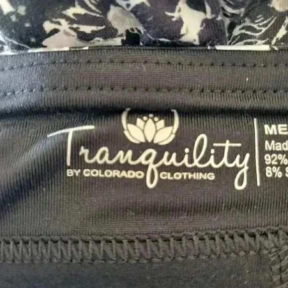 Tranquility by Colorado Women's Black & White Floral Poly/Spandex Active Skirt S - Picture 13 of 13